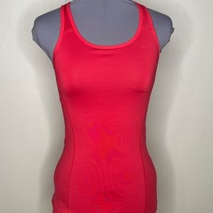 Nike Red Workout Tank With Built-In Bra Size XS